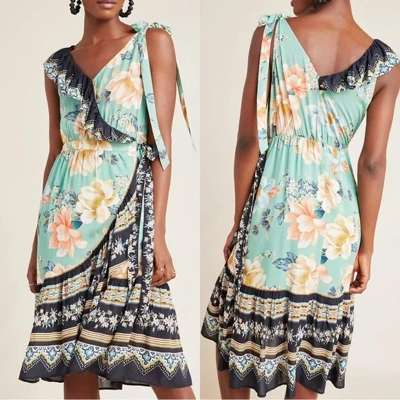 FARM Rio for Anthropologie Monica wrap dress - Picture 2 of 6